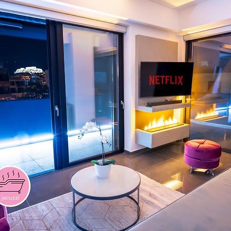 Apartamento Luxury Penthouse With Acropolis View And Jacuzzi Atenas Exterior foto
