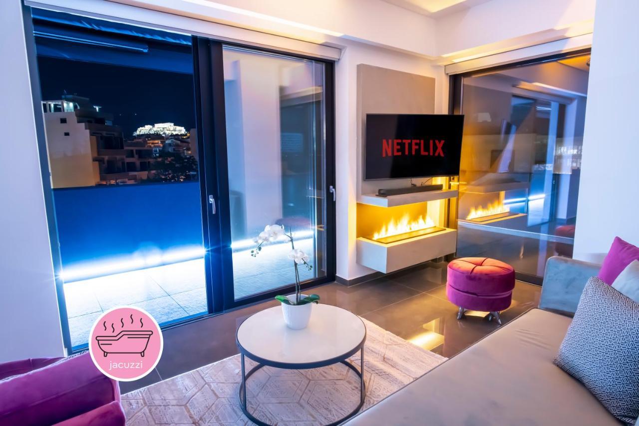 Apartamento Luxury Penthouse With Acropolis View And Jacuzzi Atenas Exterior foto